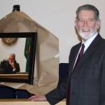 Staff photo/Hayley Day                                San Juan County Superior Court Judge Donald Eaton smiles in front of his portrait.