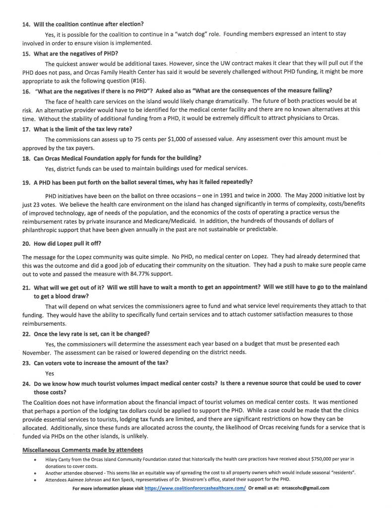 Second public hospital district town hall held