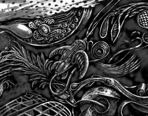 A graphite drawing by Leon Rosenblatt.