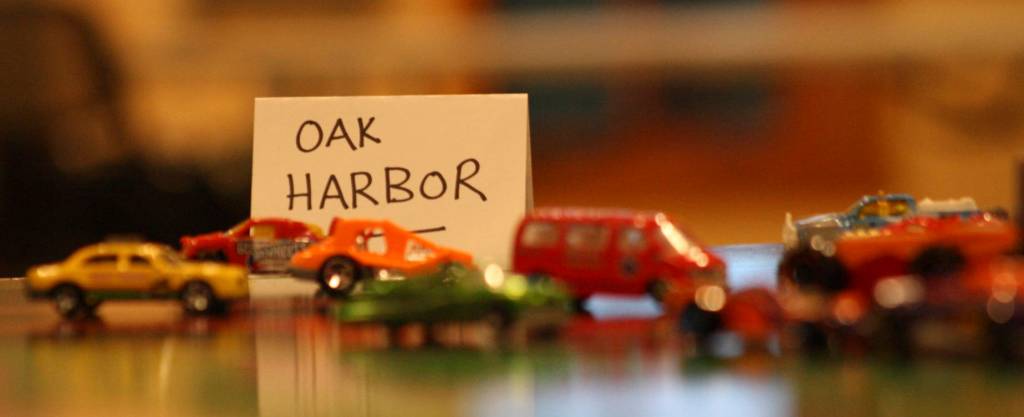 Staff photo/Hayley Day                                A model of the roundabout at Sharpes Corner was available to view at the Feb. 13 open house.