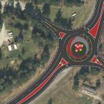 Contributed image/WSDOT                                This is the proposed design of the roundabout at the Miller-Gibralter Road intersection.
