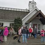 Orcas Christian School students participate in walk-out