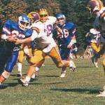 Steve Resch running the ball during a high school game.