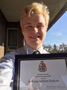 Kaskurs wins Gonzaga award second year in a row