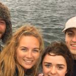 Alex Johnston and Maisie Williams during their visit to Superpod 2016.