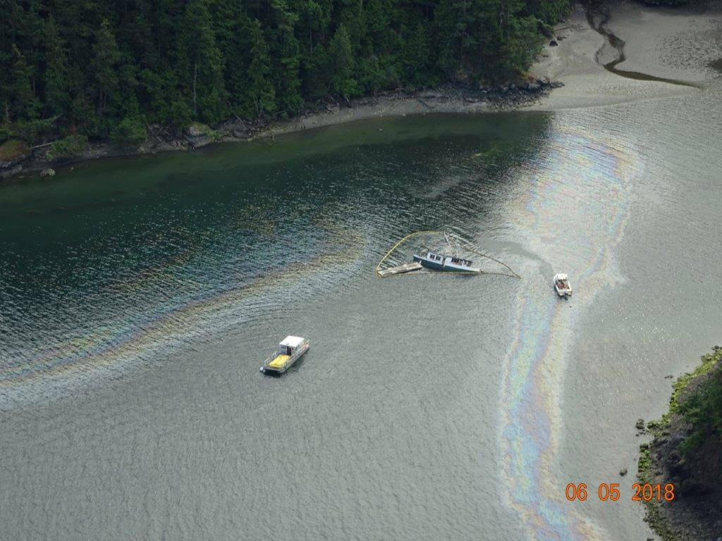 Multi-agency response to Judd Cove boat fire