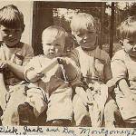 Left: Bill, Dick, Jack and Don Montgomery in 1920.