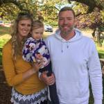 Ryan with his wife Rachel and three-year-old daughter Daisy.