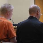 Staff photo/ Hayley Day                                Eric A. Kulp and his attorney in San Juan County Superior Court on Aug. 3.