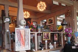 Islanders peruse and purchase pieces of local collection