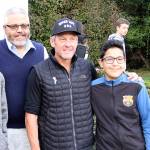 Cyclist Lance Armstrong speaks to Orcas Christian School students
