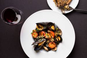 Contributed photo/Hilary McMullen                                Left: Clams and mussels at Rosario Resort.