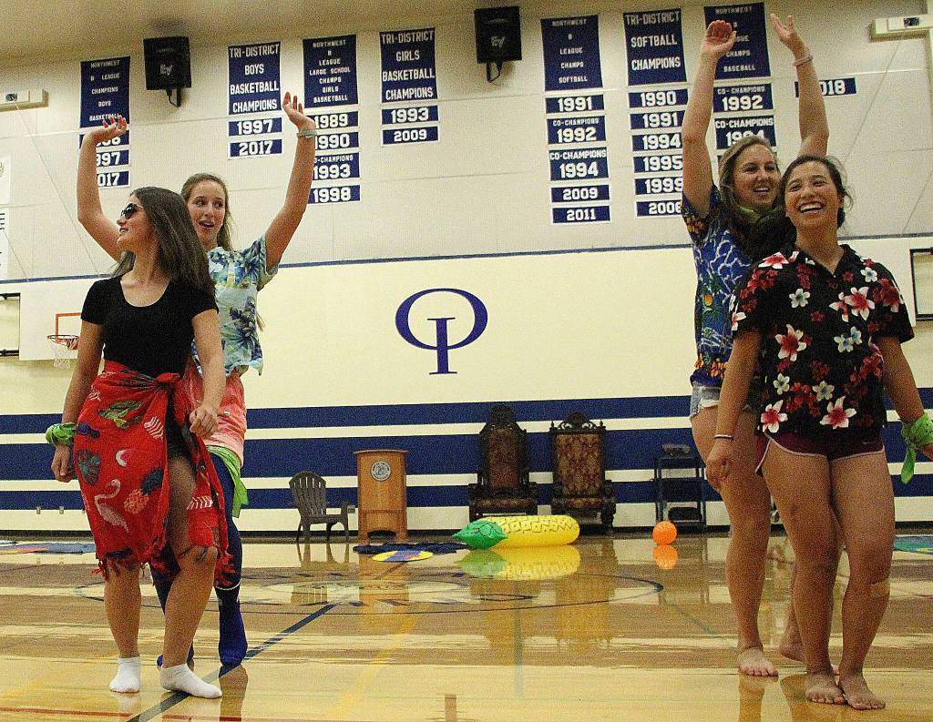 Homecoming assembly and parade photos | Soccer game and barbecue on Saturday