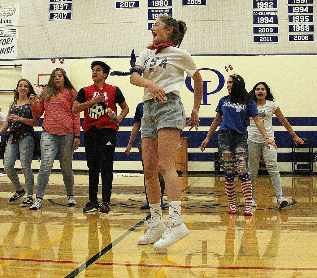 Homecoming assembly and parade photos | Soccer game and barbecue on Saturday