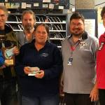 Left to right: Monique Turner, Chris Kaufmann, Jimmy Taylor, Teri Savell, Mike Haugen and Donna McNeil.