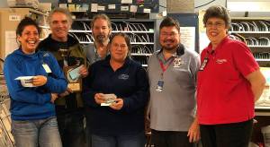 Left to right: Monique Turner, Chris Kaufmann, Jimmy Taylor, Teri Savell, Mike Haugen and Donna McNeil.