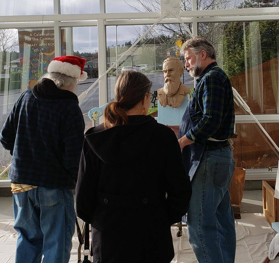 Contributed photo/SJIMA                                Gareth Curtiss shares work with onlookers at the museum of art.