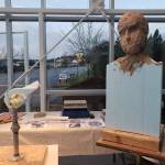 Contributed photo/SJIMA                                The statues face during the second day of sculpting.