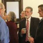 Staff photo/Hayley Day                                Retiring District Court Judge Stewart Andrew, retired Superior Court Judge Donald Eaton and Superior Court Judge Katie Loring.