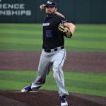 Contributed photo. Brandon Lambright pitching for the Rockies.
