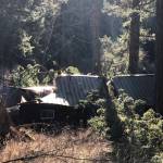 The crushed building in Moran.