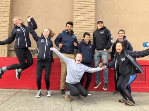 The Orcas High School sailing team in Bellingham.