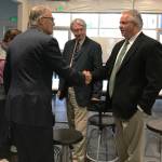 Contributed photo/OPALCO                                OPALCO General Manager Foster Hildreth and Board President Vince Dauciunas meet with Governor Inslee.