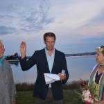 Contributed photos                                 Ross and Rebecca MacDonald married on July 4 with officiant Dave Sather.