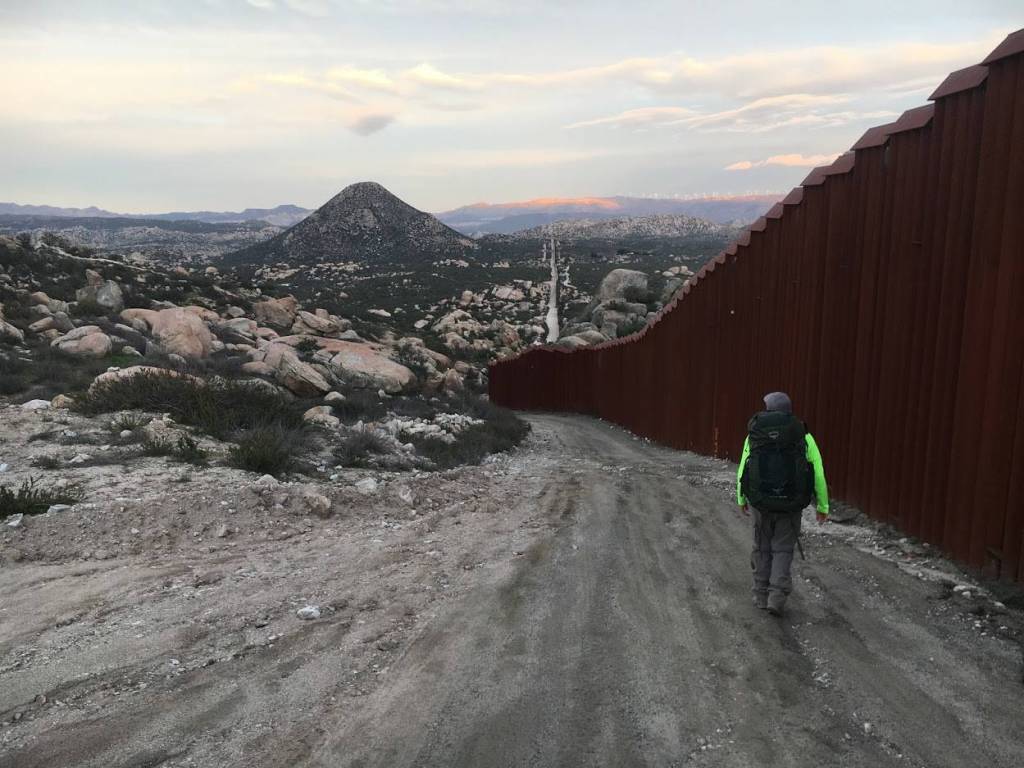 Hiking along the wall