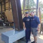 Contributed photo                                Parker and Stameison share a moment next to the beam.