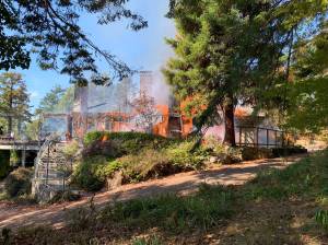 Contributed photo                                House completely ablaze