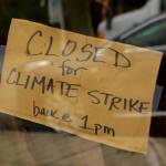 The Orcas Food Co-op and Sequel closed their doors for the afternoon so employees could attend the climate strike. Rain Shadow Solar business owners offered employees an hour of paid time off to attend any of the three events held on Orcas, San Juan or Lopez