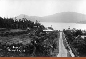 Contributed photo. Looking down Prune Alley from North Beach Road in approximately 1914.