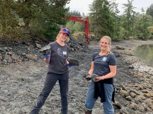 Contributed photo.                                 Tina Whitman and Jess Newley on Shaw Island.