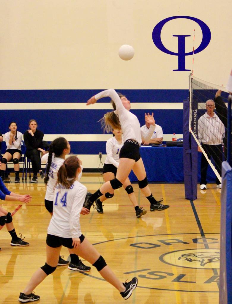 Corey Wiscomb/Contributed photo                                Viking Lindsey Simpson in one of the La Conner games.