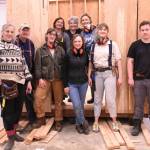 Participants in the Lopez construction course. Instructor Paul Henriksen is second from left.