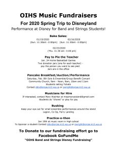 Music students fundraising for trip