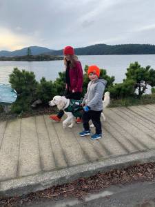 Contributed photo                                Above: Megan, Oly and Ukie.