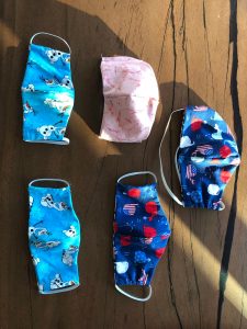 Face masks by Skylar Dalusio. (Contributed photo.)