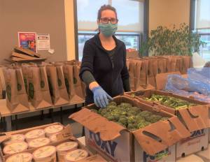 Volunteers at the Lopez Resource Center helping with food deliveries.