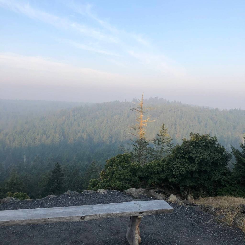 A smoky view from atop Mount Grant. (Emillie Novak/staff photo)