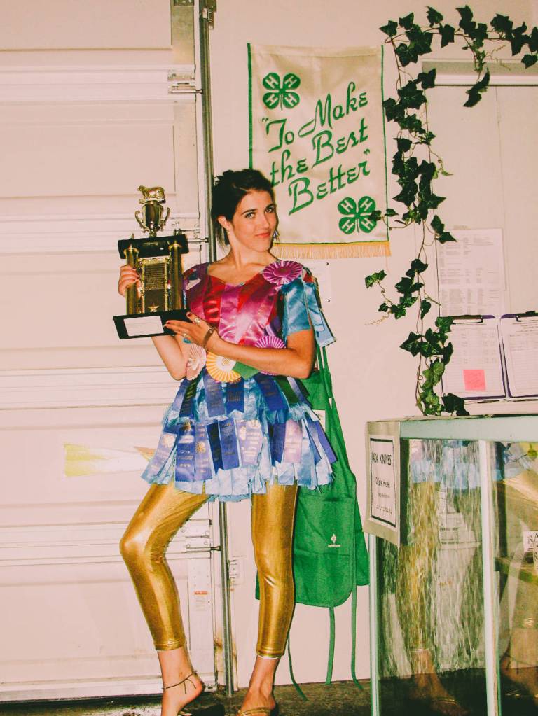 Brittany in her 4H ribbon dress.