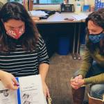 San Juan County Health and Community Services Department staff opening the first shipment of COVID vaccine to arrive in the islands. (Contributed photo)