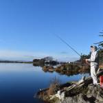 Aiden Santos of Anacortes fishes at Cranberry Lake at Deception Pass State Park last Saturday. The Navy included the park as one of its proposed training sites. (Emily Gilbert/Whidbey News-Times)