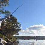 Aiden Santos of Anacortes fishes at Cranberry Lake at Deception Pass State Park last Saturday. The Navy included the park as one of its proposed training sites. (Emily Gilbert/Whidbey News-Times)