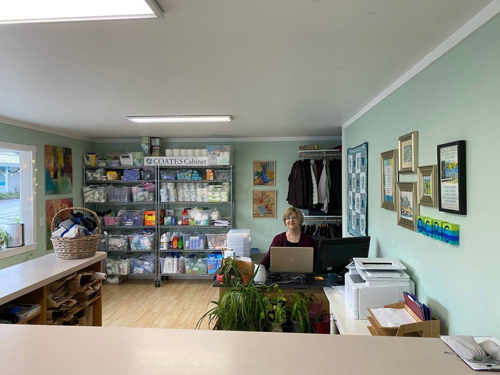 Contributed photo
Meg lights up OCRC’s new front office space.