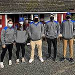 Contributed photo
Golfers, left to right, Tayla Malo, Lili Malo, Coach Ryan Kennedy, Coach Pete McWilliams and Finn Rubottom.
