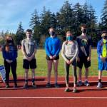 Portia White/contributed photo
The Cross-Country team, left to right: Coach Mike Kulper, Quinn Fleming, Bella Evans, Ryan Derr, Izie Janecek, Nisha Woolworth, Hunter Knapp, Justin Derr, Theo Vacarella, Finn Ontjes-Degroot. Not pictured: Sofia Fleming and Evan Kulper.