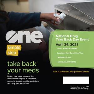 Drug take-back program is this weekend.
