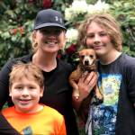 Megan with Lucas (left) and Royce (right).